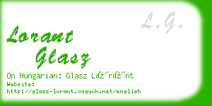 lorant glasz business card